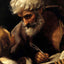 St. Matthew and the Angel Art Print Painting by Guido Reni (6 Sizes) - Enhanced