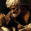St. Matthew and the Angel Art Print Painting by Guido Reni (6 Sizes) - Enhanced