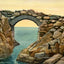 Stone Arch Cliff Walk Rough Point Newport in 1907 Vintage Print (7 Sizes)