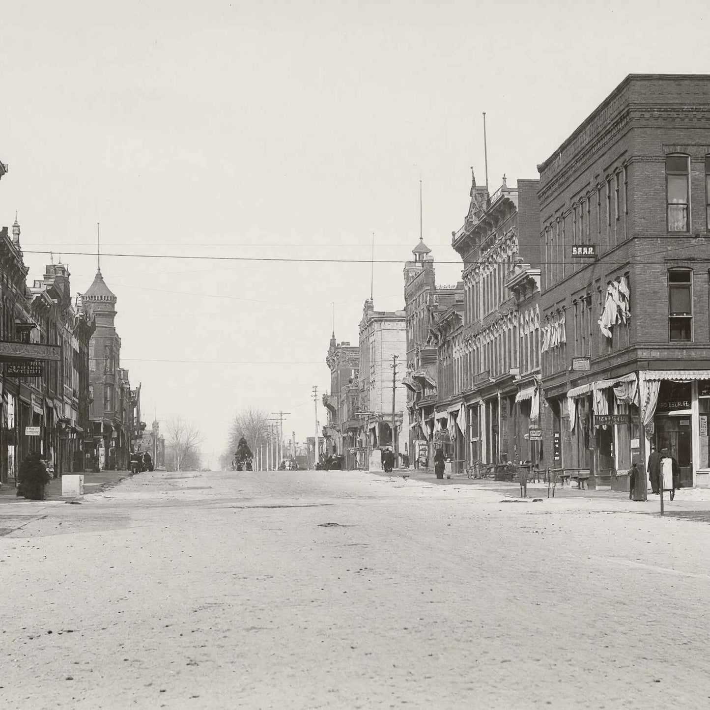 Story Street Boone Iowa in 1905 Photo Print (7 Sizes) - Restored