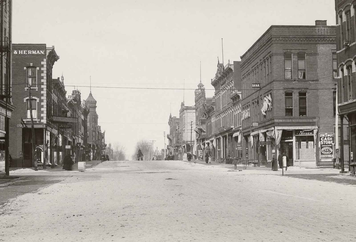 Story Street Boone Iowa in 1905 Photo Print (7 Sizes) - Restored
