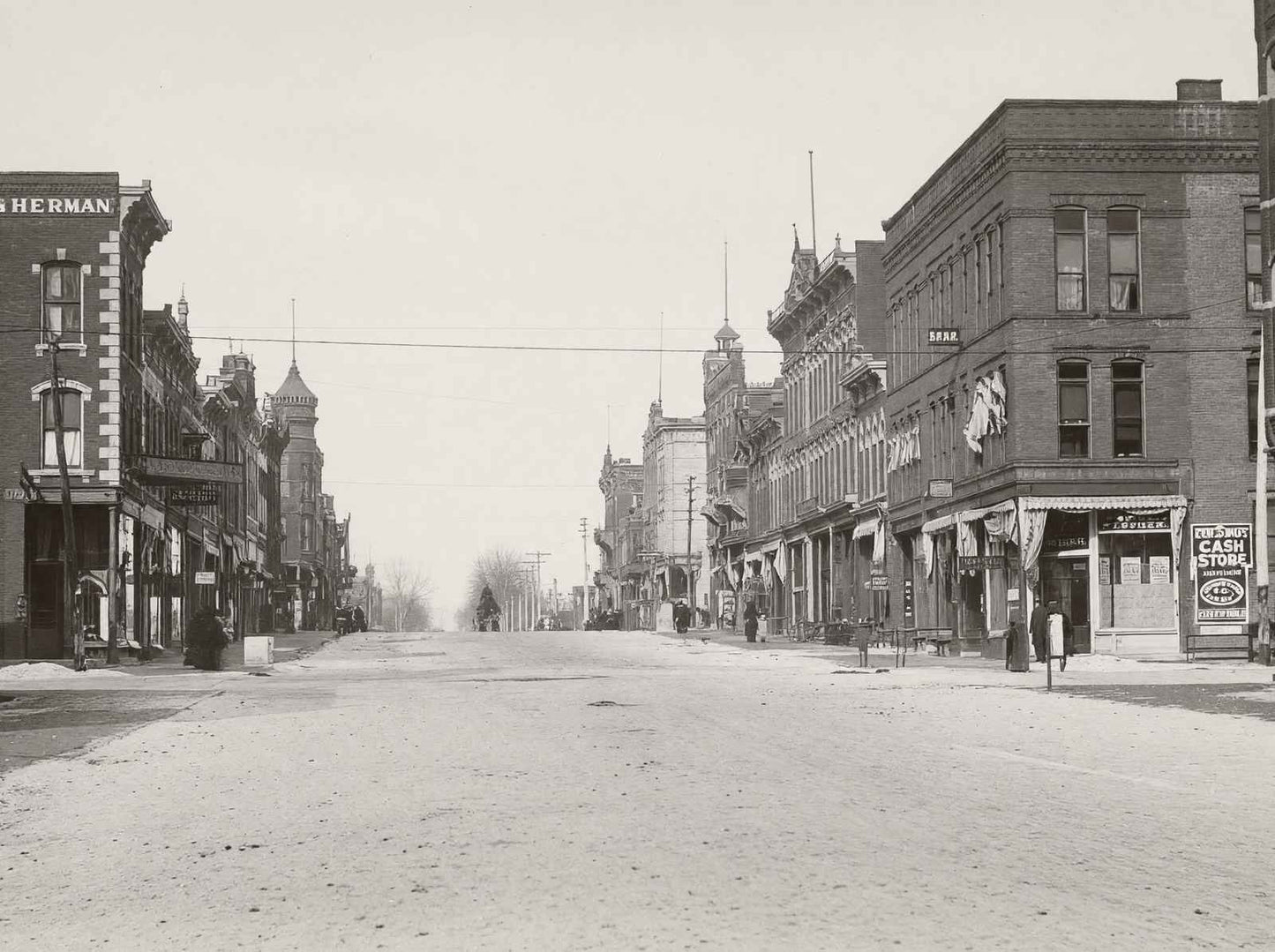 Story Street Boone Iowa in 1905 Photo Print (7 Sizes) - Restored