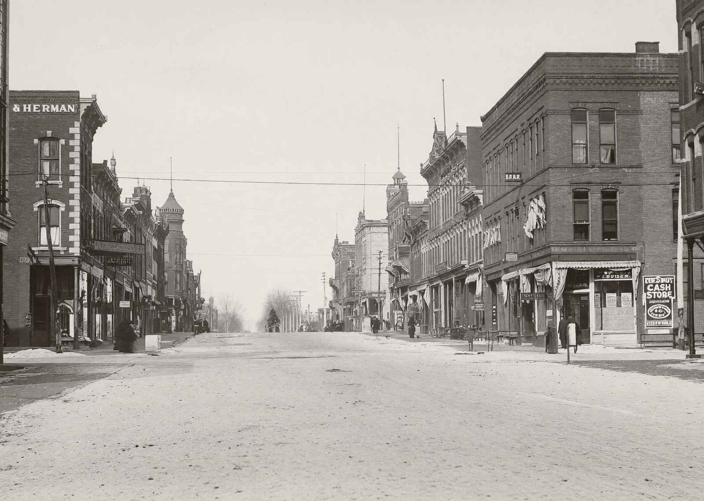 Story Street Boone Iowa in 1905 Photo Print (7 Sizes) - Restored