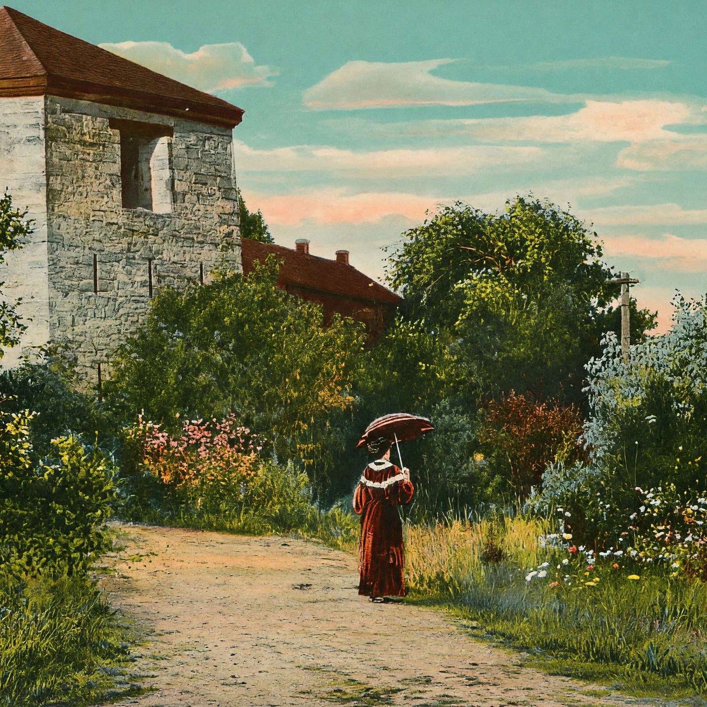 Old Block House Fort Snelling in 1906 Vintage Print (7 Sizes) - Premium Print