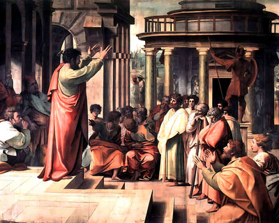 St. Paul Preaching at Athens (Cartoon for the Sistine Chapel) 8x10" Print