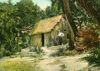 Fisherman's Palmetto Shack St Petersburg in 1908 Vintage Print (7 Sizes)