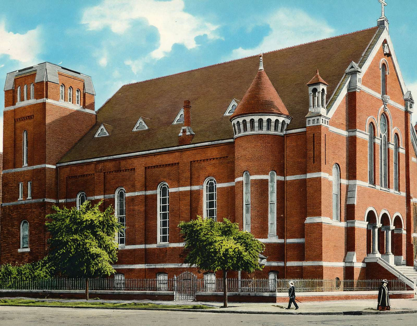 St Patrick's Church Savannah GA in 1905 Vintage Print (7 Sizes) - Acid Free