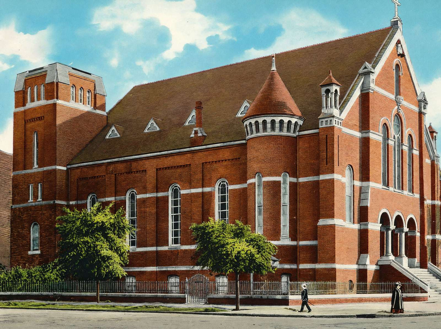 St Patrick's Church Savannah GA in 1905 Vintage Print (7 Sizes) - Acid Free