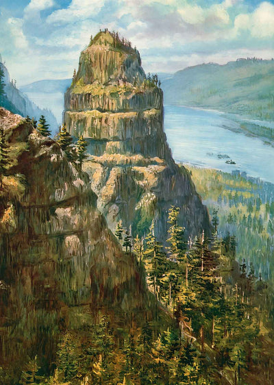 St Peters Dome Columbia River in 1908 Vintage Print (7 Sizes) - Restored