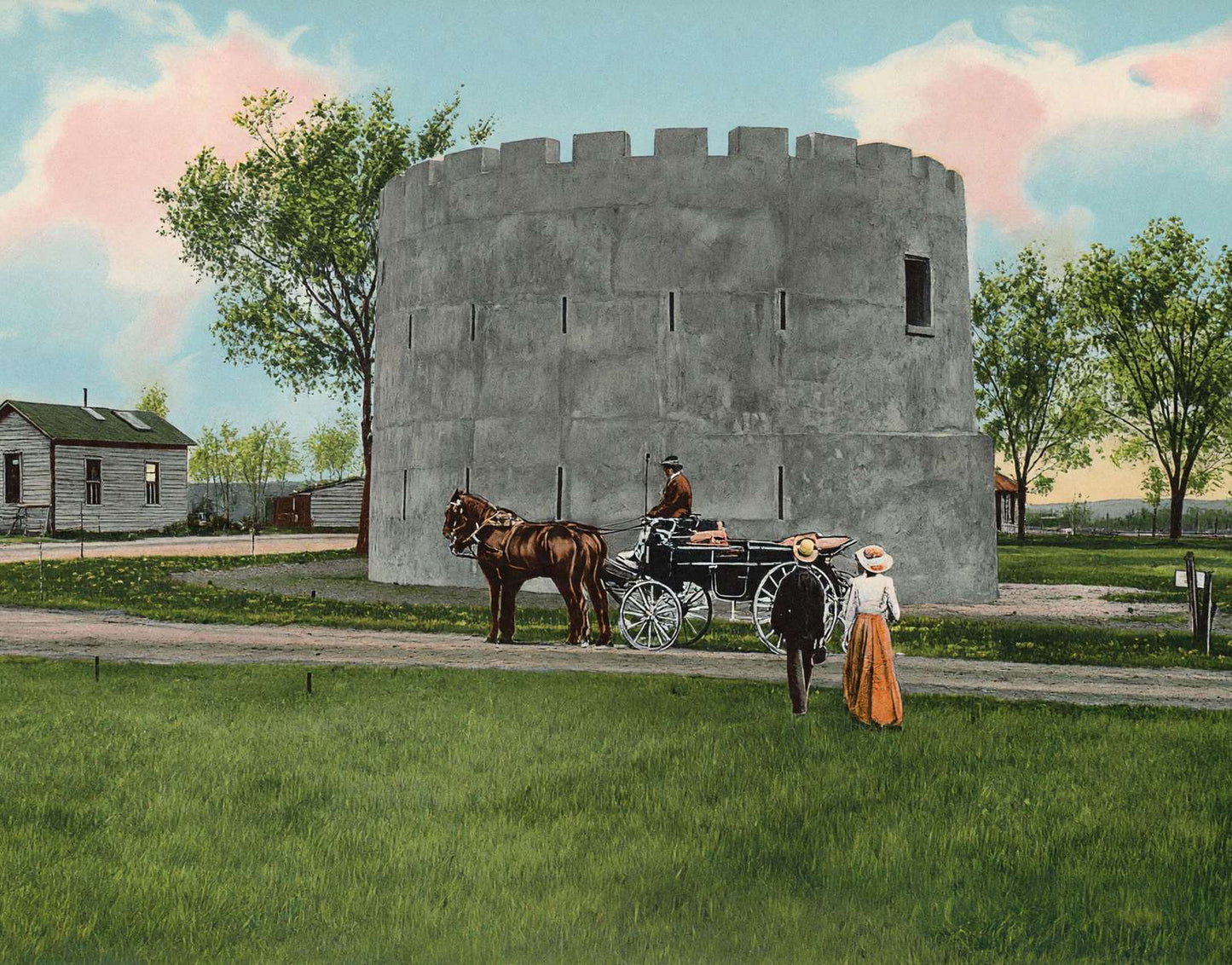 Old Round Tower Fort Snelling in 1906 Vintage Print (7 Sizes) - High Quality