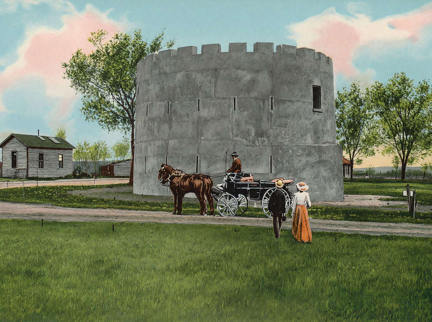Old Round Tower Fort Snelling in 1906 Vintage Print (7 Sizes) - High Quality