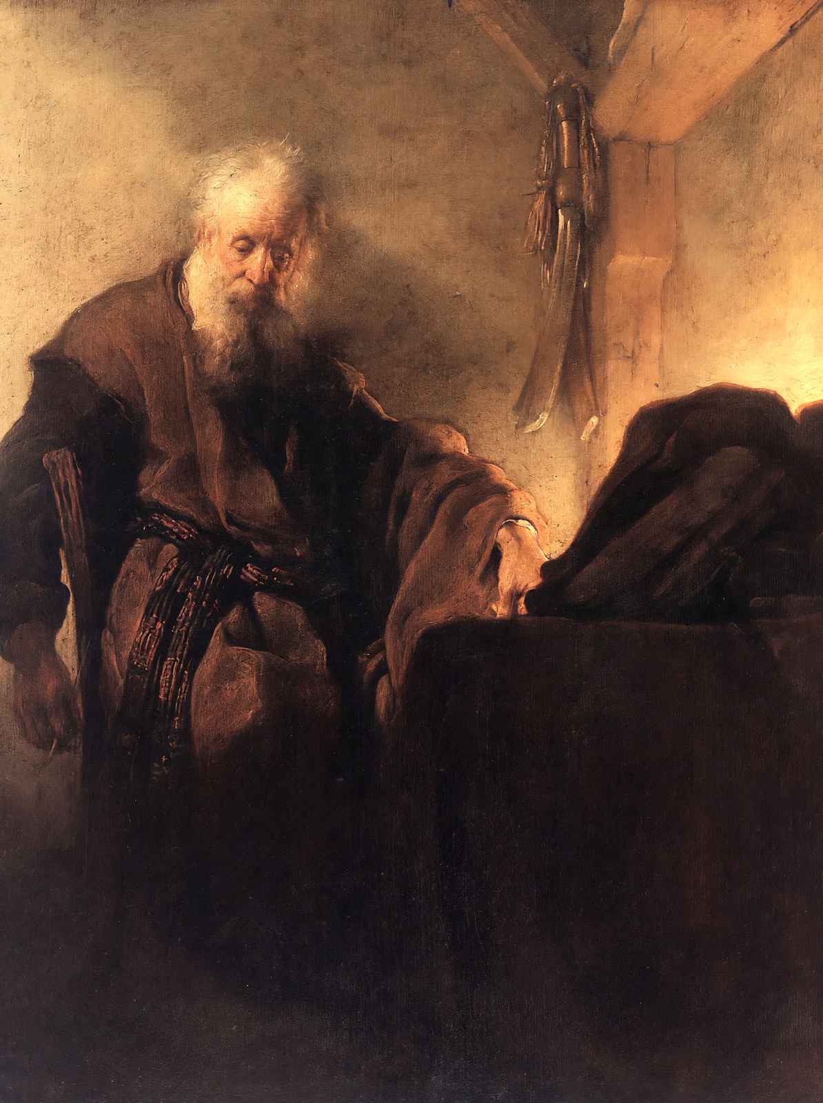 St. Paul at His Writing Desk Fine Art Print 1630 Painting by Rembrandt (6 Sizes)