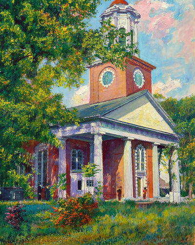 St Paul's Church in Augusta in 1905 painting