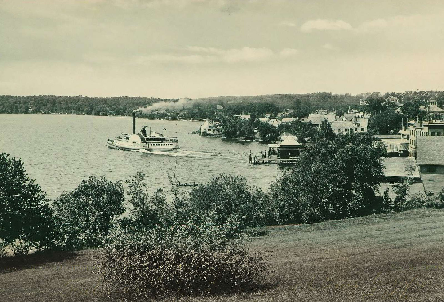Mount Washington Leaving Wolfeboro Bay NH in 1906 Vintage Print (7 Sizes)