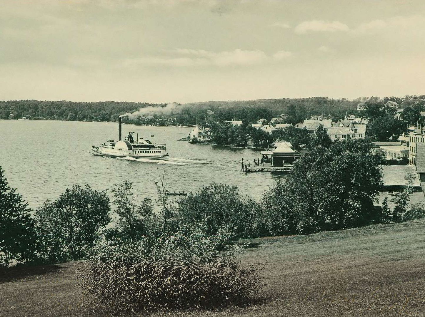 Mount Washington Leaving Wolfeboro Bay NH in 1906 Vintage Print (7 Sizes)