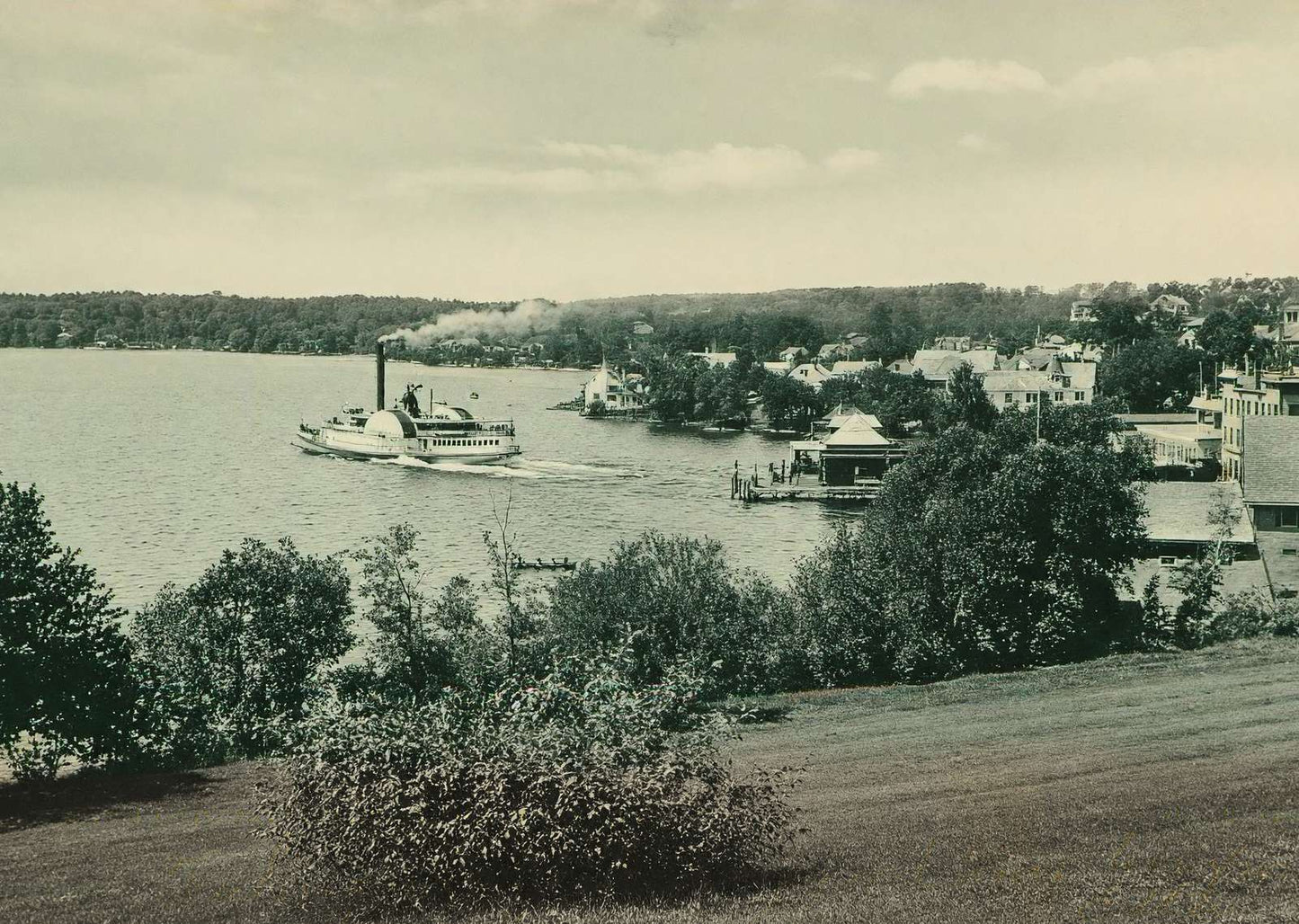 Mount Washington Leaving Wolfeboro Bay NH in 1906 Vintage Print (7 Sizes)