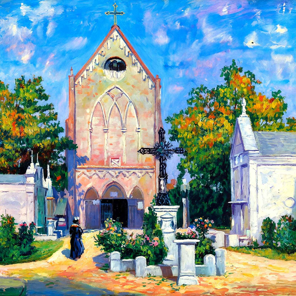 St Roch's Chapel New Orleans in 1907 Art Print (7 Sizes) - Premium Quality