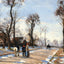 Street Winter Sunlight and Snow 1872 by Camille Pissarro Art Print (6 Sizes)