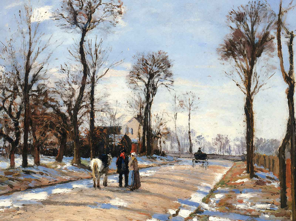 Street Winter Sunlight and Snow 1872 by Camille Pissarro Art Print (6 Sizes)