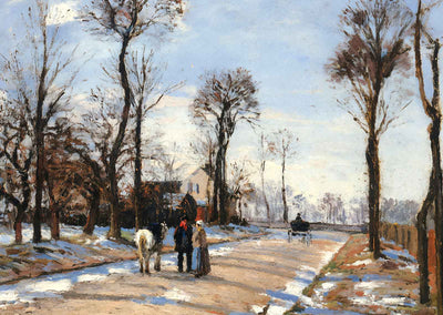 Street Winter Sunlight and Snow 1872 by Camille Pissarro Art Print (6 Sizes)