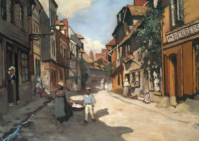 Street of the Bavolle Honfleur Art Print 1864 Painting by Claude Monet (6 Sizes)