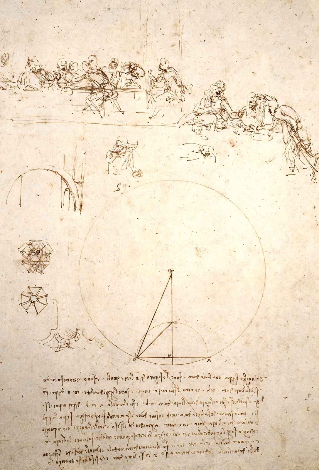 Study for the Last Supper 1494 Drawing by Leonardo da Vinci Art Print (6 Sizes)