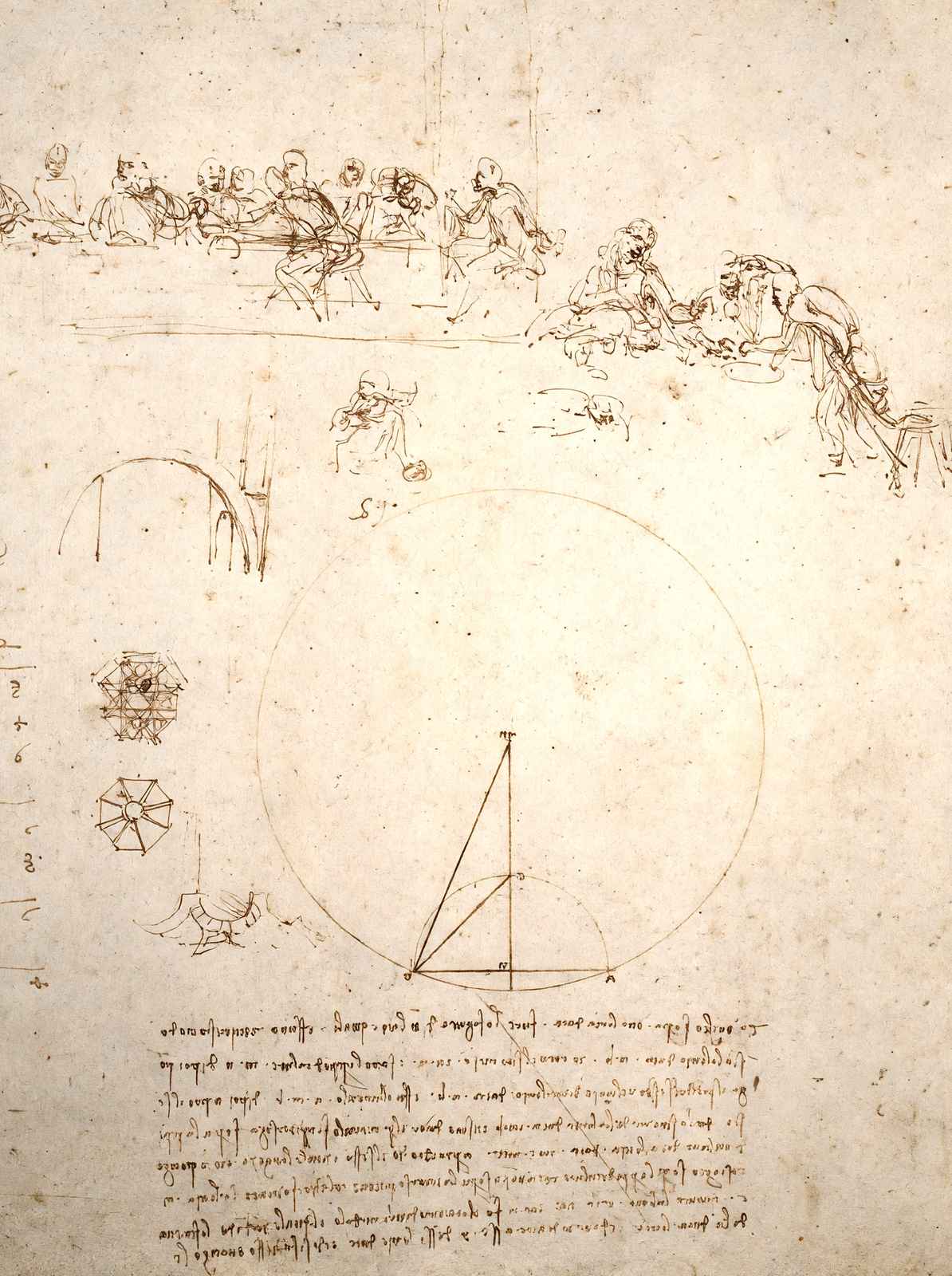 Study for the Last Supper 1494 Drawing by Leonardo da Vinci Art Print (6 Sizes)