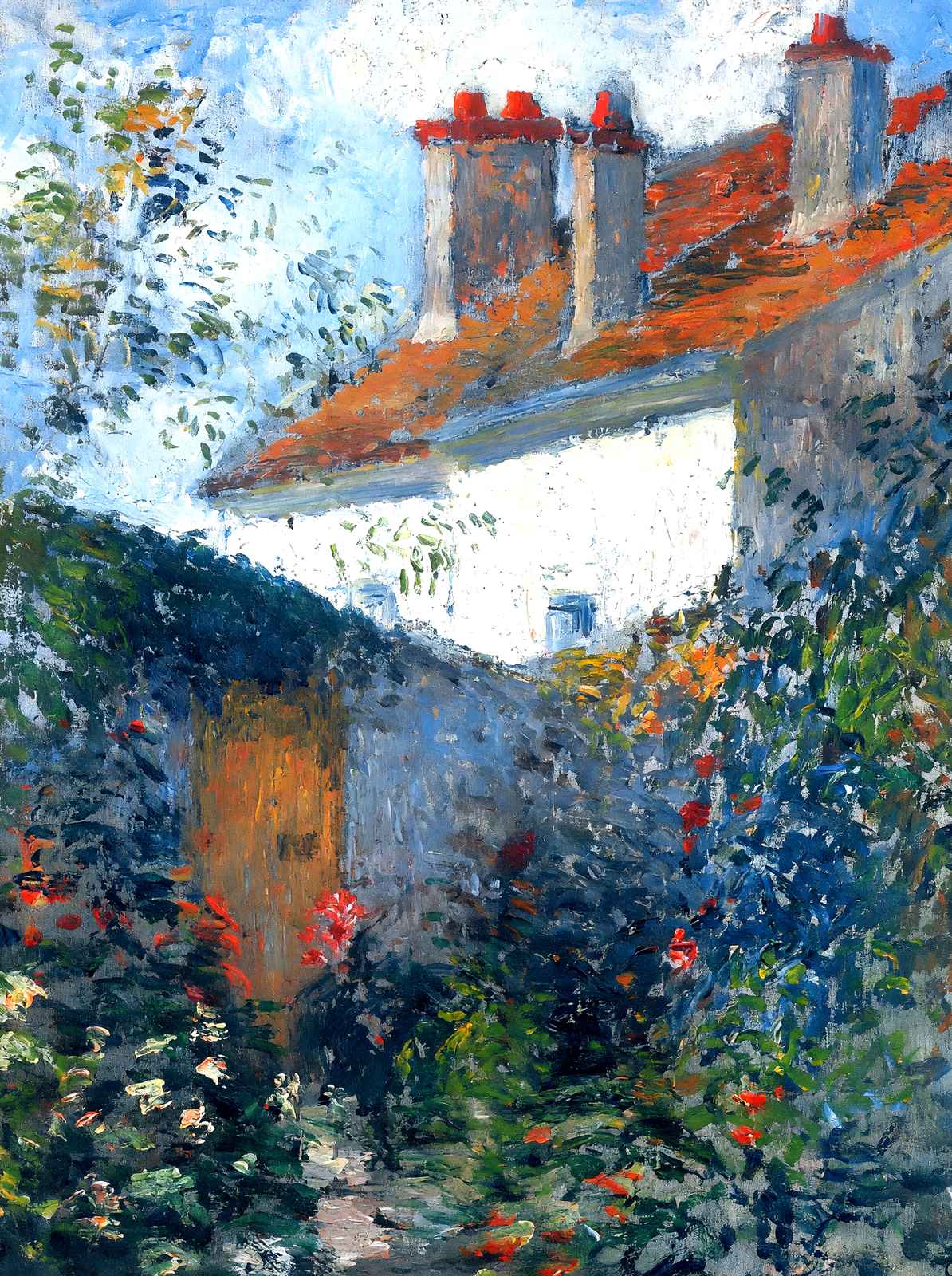 Study at Pontoise Art Print 1878 Painting by Camille Pissarro (6 Sizes)