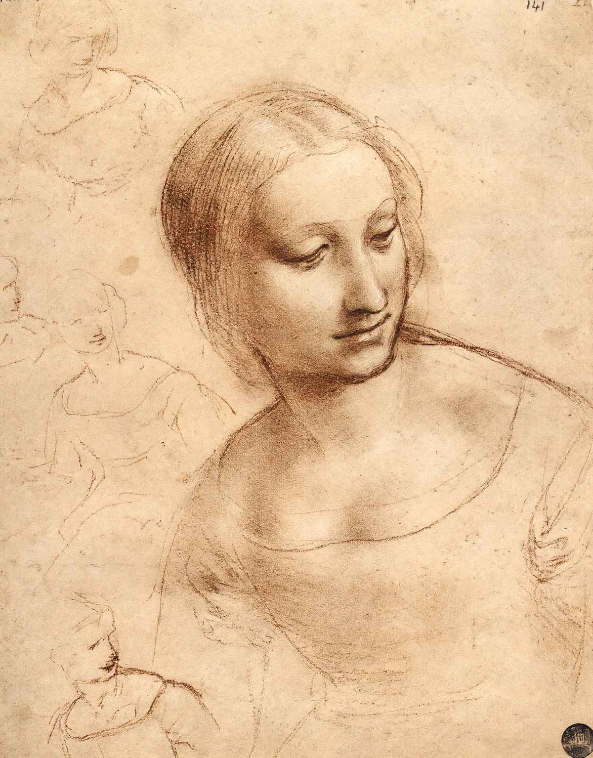 Study for Madonna with the Yarnwinder 1501 by da Vinci Art Print (6 Sizes)