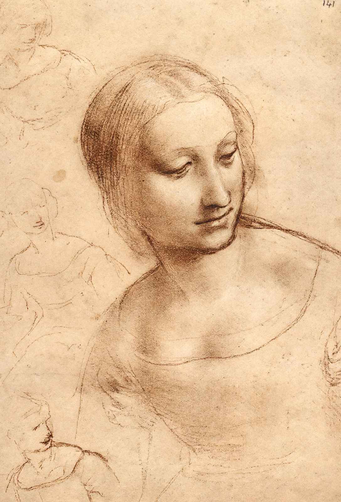 Study for Madonna with the Yarnwinder 1501 by da Vinci Art Print (6 Sizes)