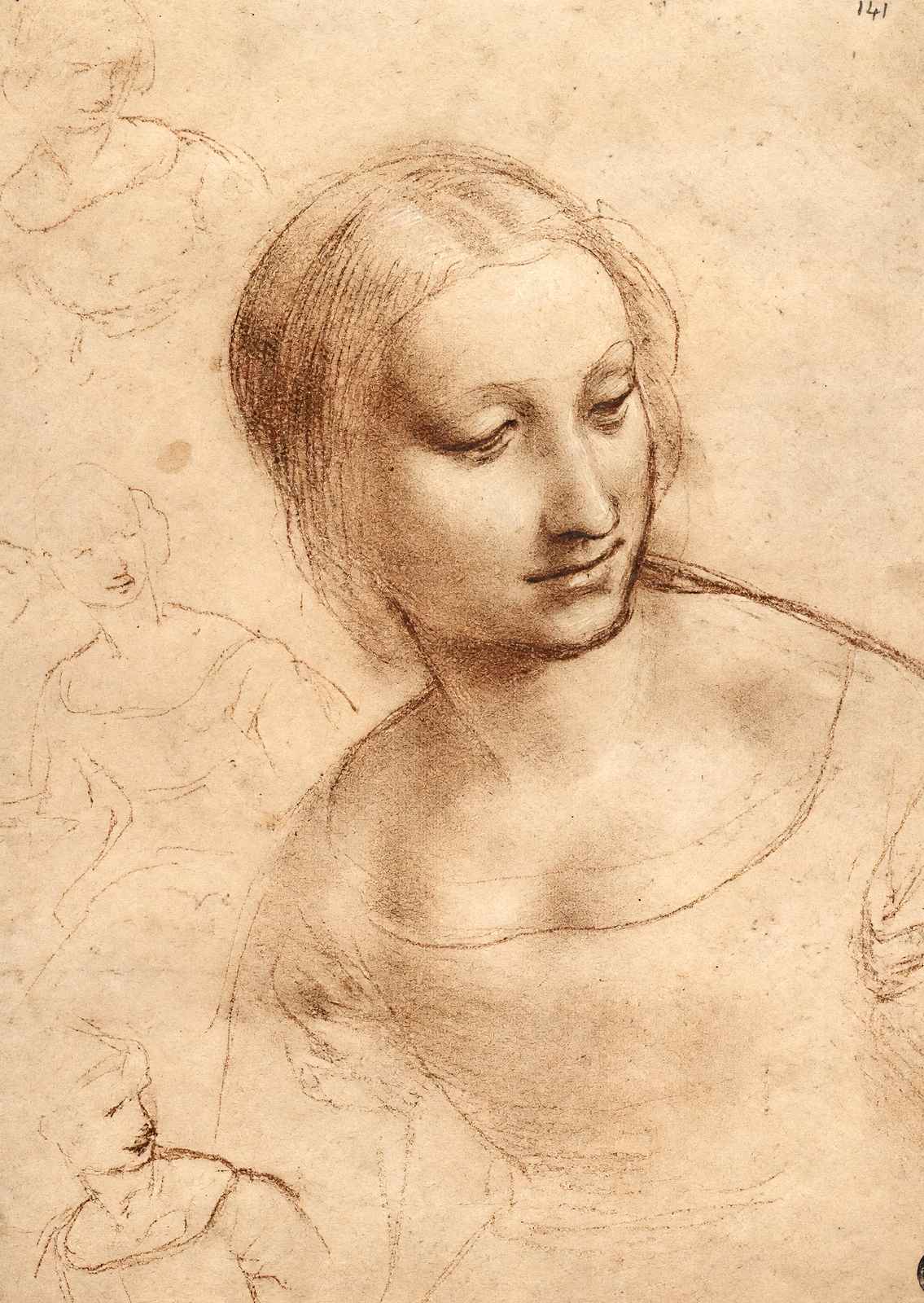 Study for Madonna with the Yarnwinder 1501 by da Vinci Art Print (6 Sizes)