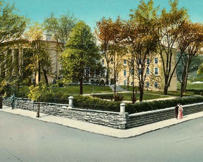 Stuart Hall in Staunton in 1907 vintage print