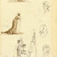 Study of Heads, Figures, and Foliage 1802 by Friedrich Art Print (6 Sizes)