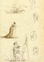 Study of Heads, Figures, and Foliage 1802 by Friedrich Art Print (6 Sizes)
