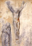 Study of Christ on the Cross Between the Virgin and St. 1554 Print (6 Sizes)