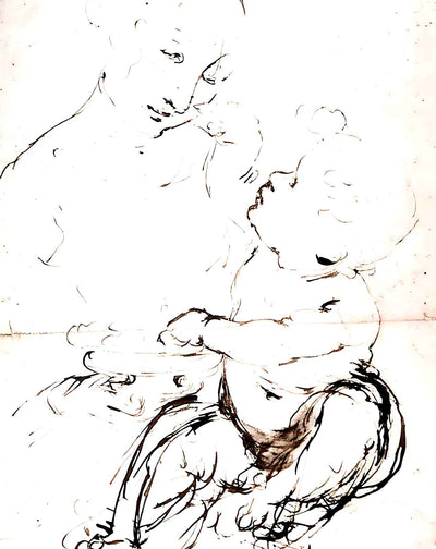 Study for the Madonna with the Fruit Bowl fine art print by Leonardo da Vinci (1478)