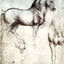 Study of Horses painting print by Leonardo da Vinci (1490)