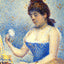 Study for Young Woman Powdering Herself 1890 by Seurat Art Print (6 Sizes)