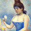 Study for Young Woman Powdering Herself fine art print by Georges Seurat (1890)