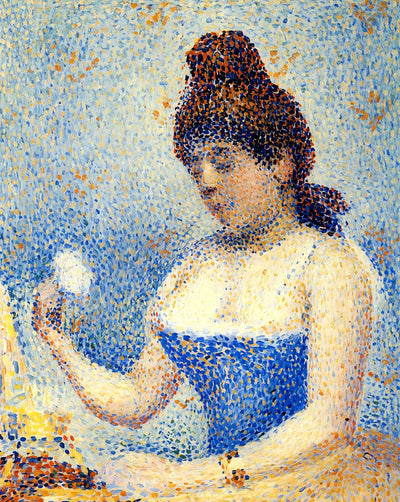 Study for Young Woman Powdering Herself fine art print by Georges Seurat (1890)