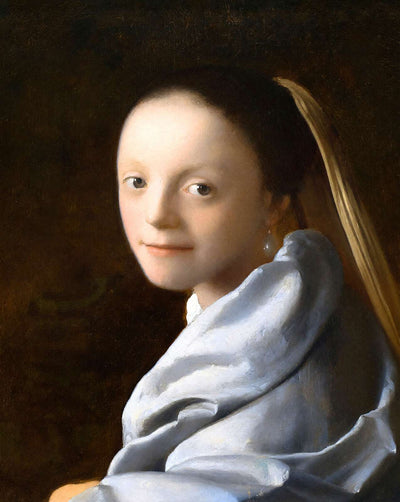Study of a Young Woman art print by Johannes Vermeer (1667)