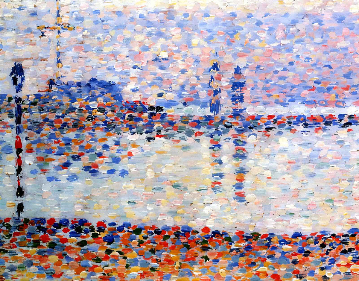 Study for 'the Channel at Gravelines, Evening' 1890 Seurat Art Print (6 Sizes)
