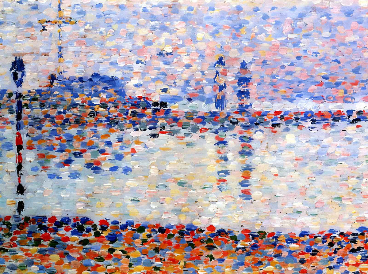 Study for 'the Channel at Gravelines, Evening' 1890 Seurat Art Print (6 Sizes)