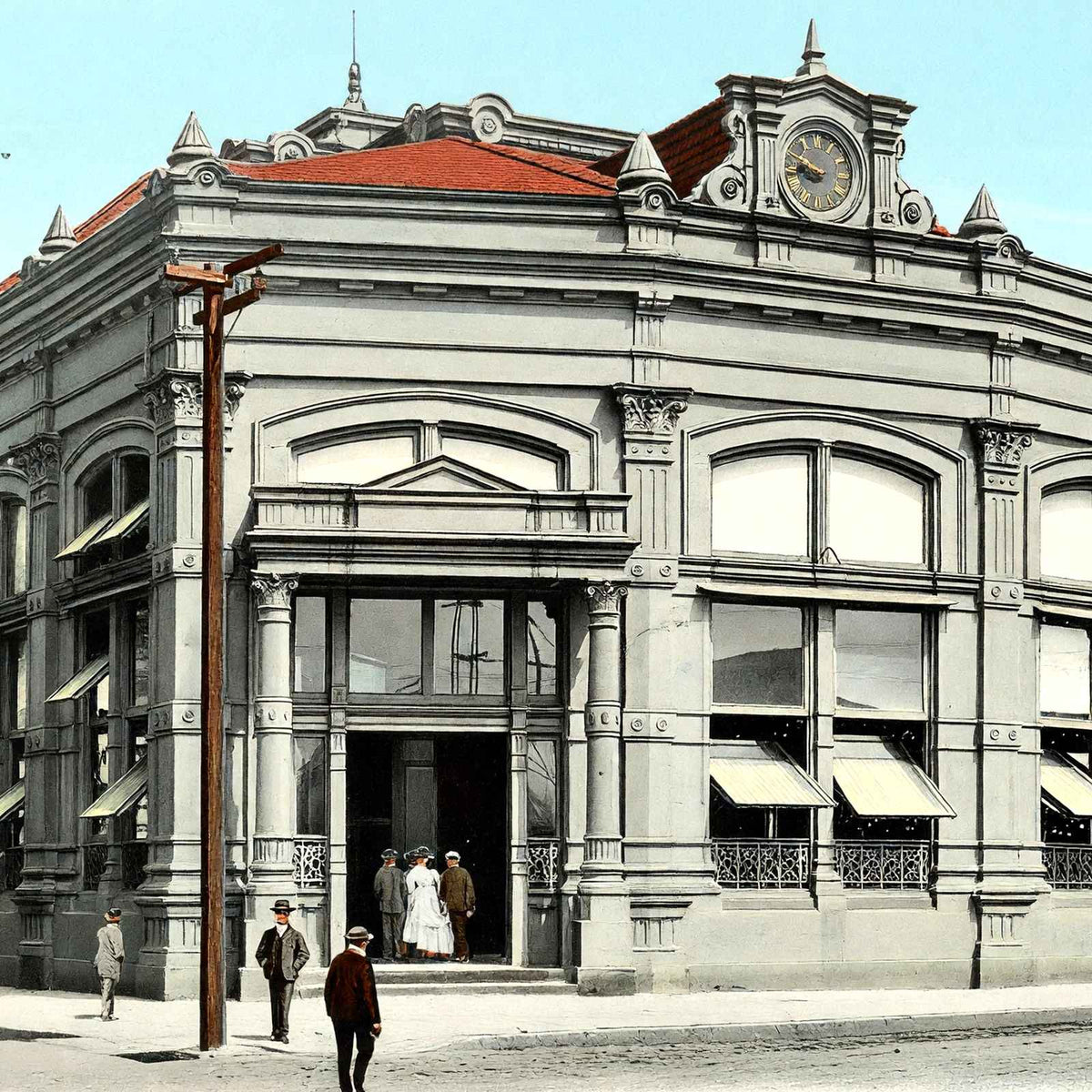 Sugar Exchange New Orleans in 1907 Vintage Print (7 Sizes) - Reproduction