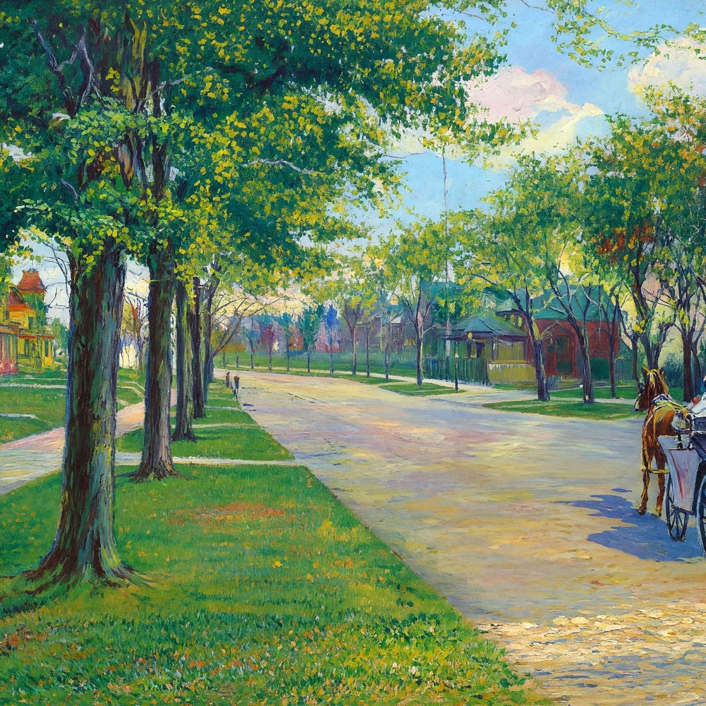Summit Avenue St Paul in 1906 Art Print (7 Sizes) - Premium Print