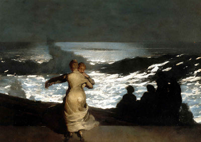 Summer Night Art Print 1890 Painting by Winslow Homer (6 Sizes) Premium Quality