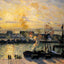 Sunset, the Port of Rouen (Steamboats) 1898 by Pissarro Art Print (6 Sizes)
