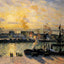 Sunset, the Port of Rouen (Steamboats) 1898 by Pissarro Art Print (6 Sizes)