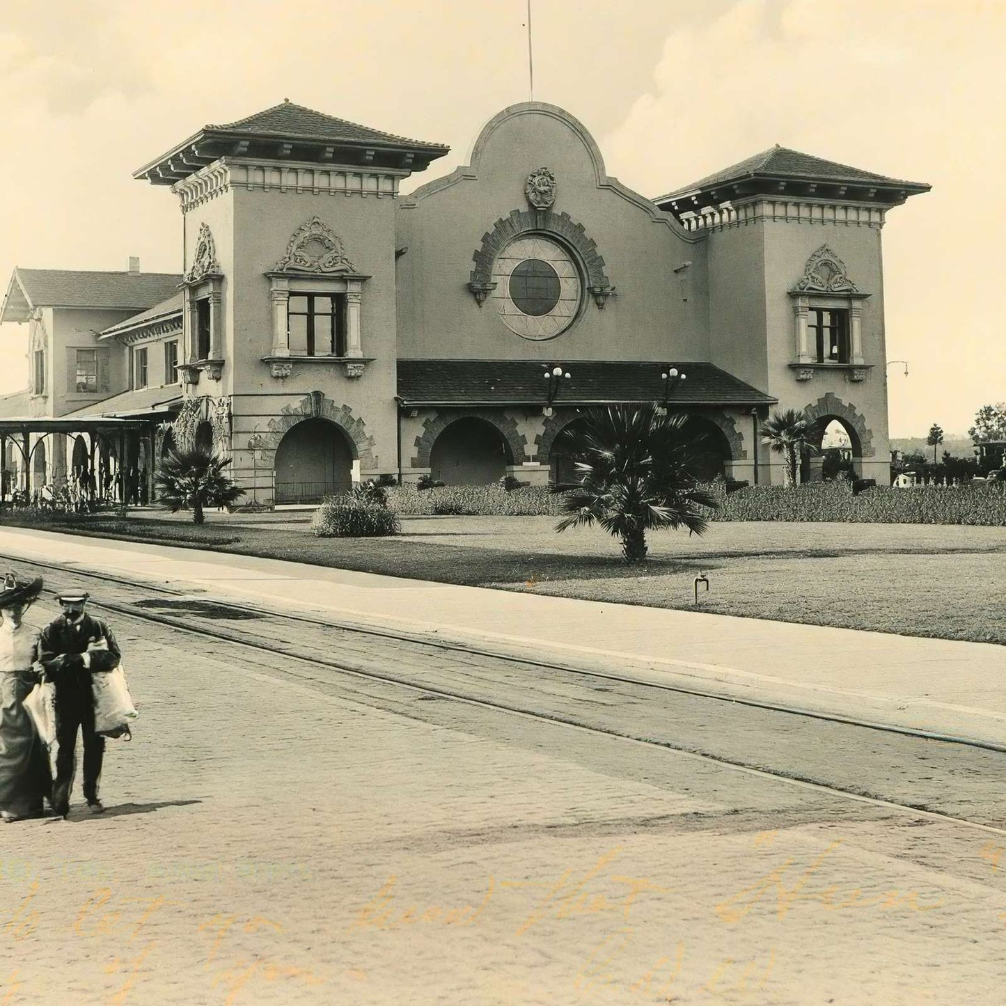 Sunset Depot San Antonio in 1906 Vintage Print (7 Sizes) - Archival Paper