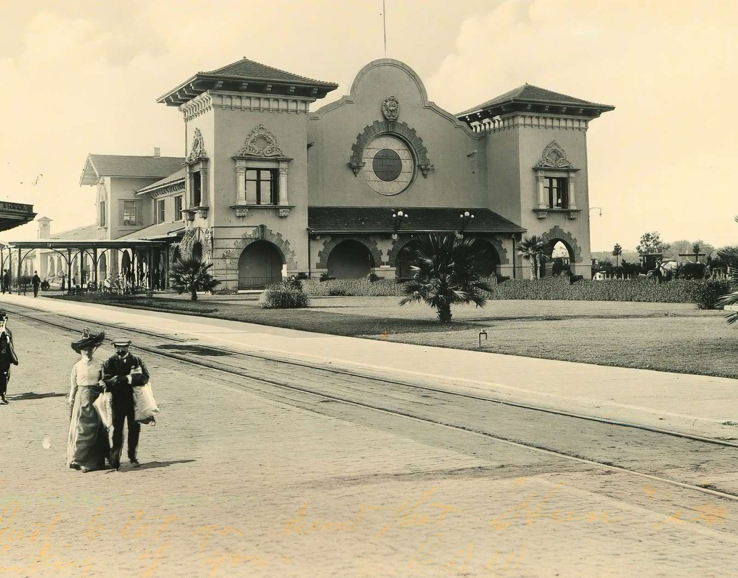 Sunset Depot San Antonio in 1906 Vintage Print (7 Sizes) - Archival Paper